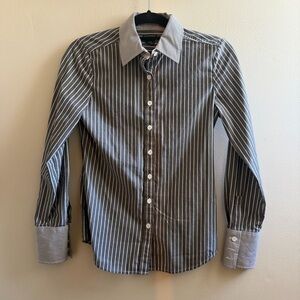Club Monaco Grey Pinstripe Dress Shirt